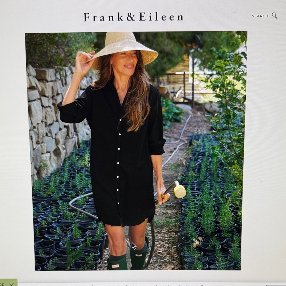 FRANK & EILEEN Mary Shirtdress Black Famous Denim